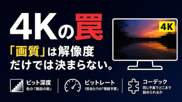 note 記事「4Kの罠。「画質」は解像度だけでは決まらない。」サムネイル